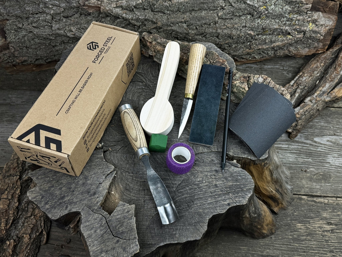 Spoon Carving Kit – Starter Carving Set for Hobbyists, Teens, Adults & Beginners