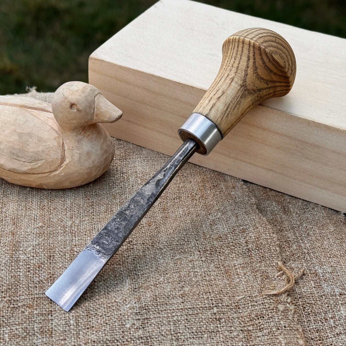 Straight Carving Gouge with Palm Handle – 12 mm (0.47 inches)