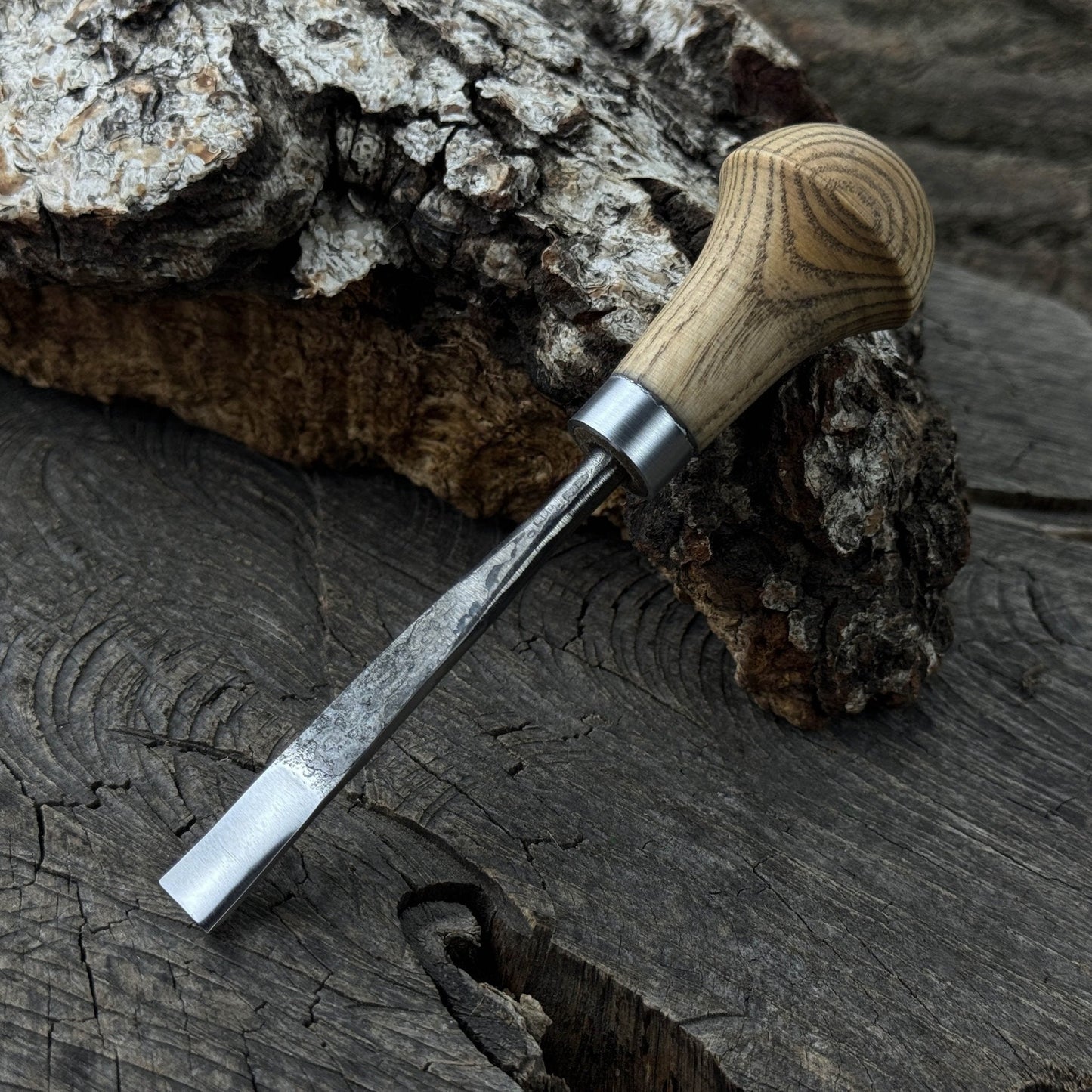 Straight Carving Gouge with Palm Handle – 12 mm (0.47 inches)