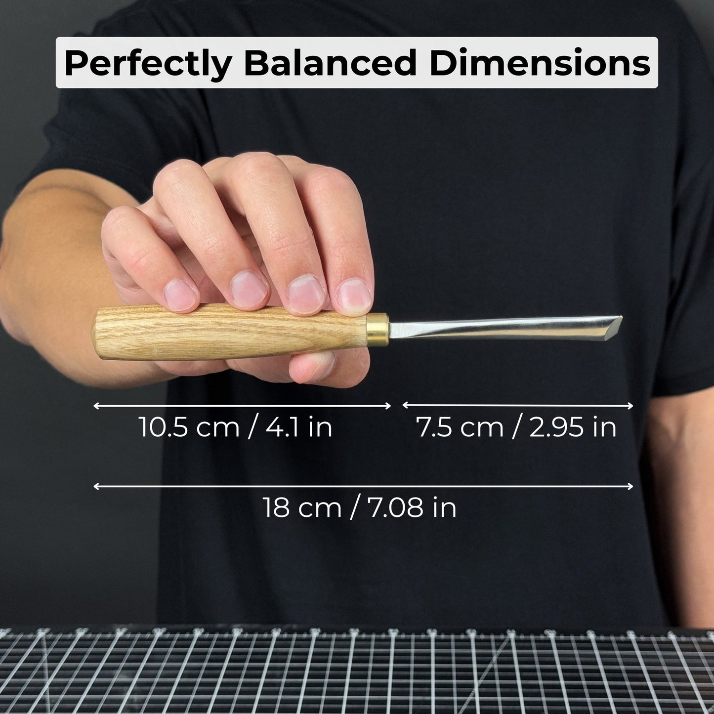 V-Parting Chisel 60 Degree, Blade 8 mm (0.31 inches)