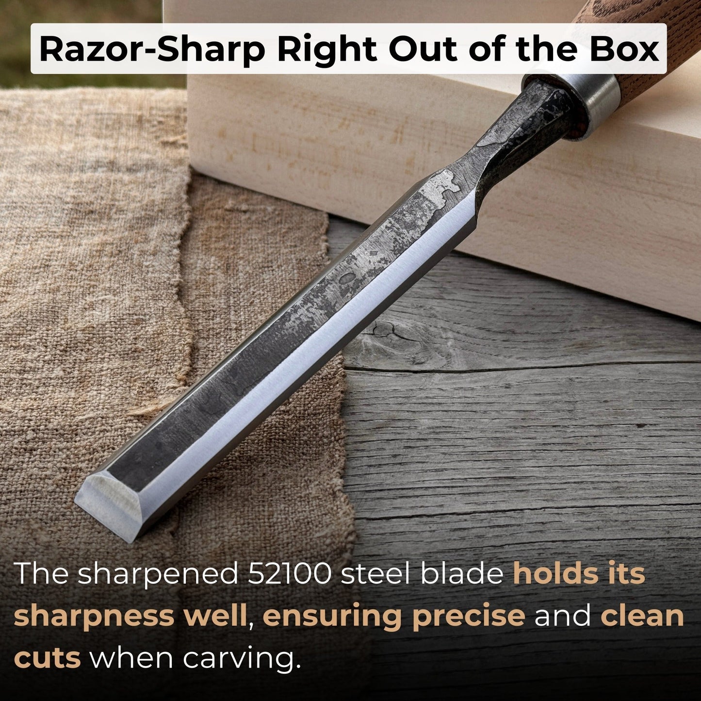 Wood Carving Chisel, 10 - 50 mm (0.39 - 1.97 inches)