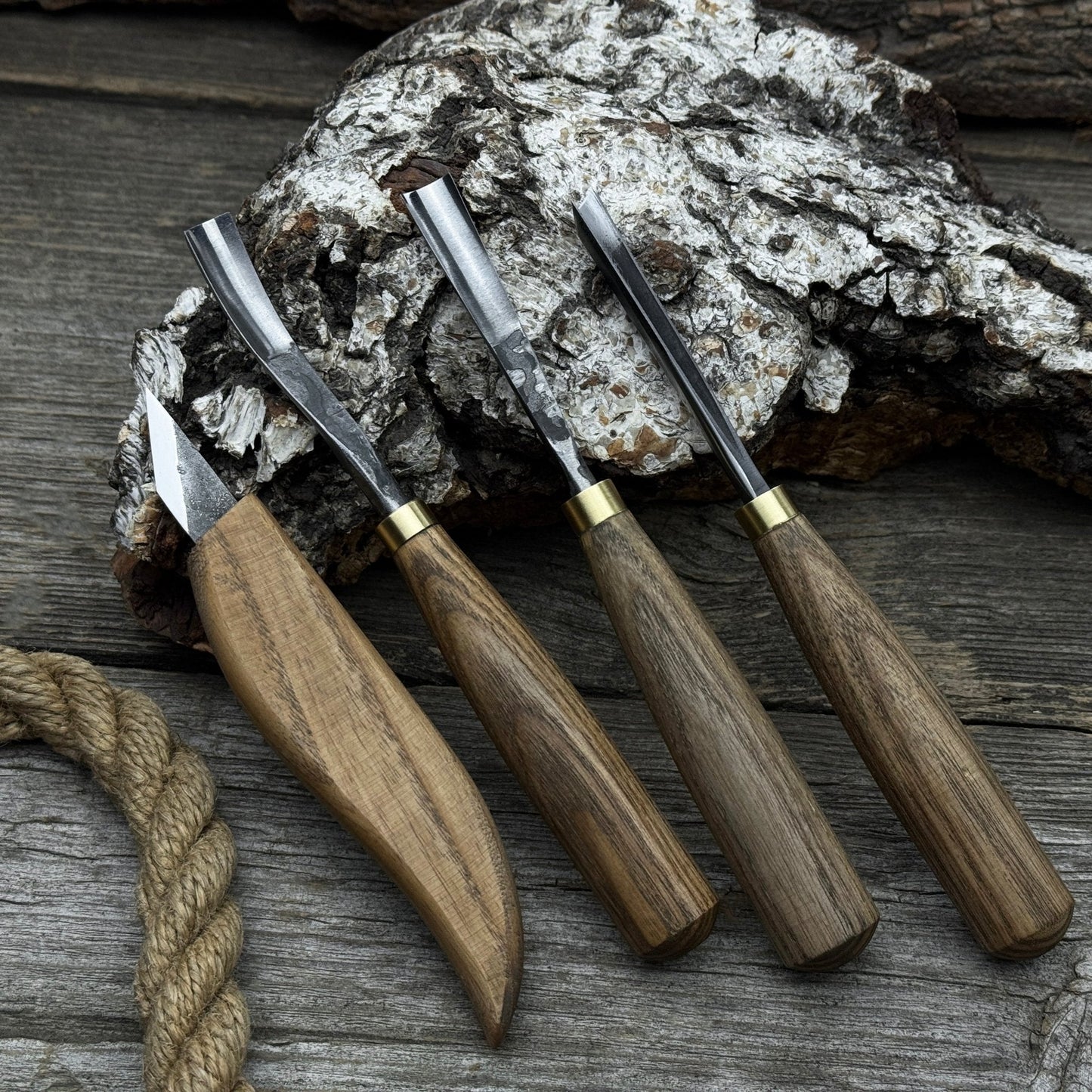 4-Piece Carving Knife, Chisel & Gouge Set