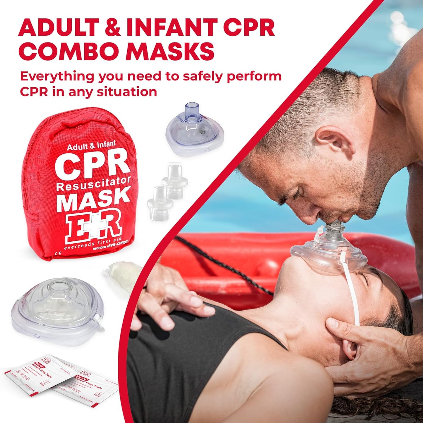 72-Piece First Aid Fanny Pack Kit with Adult & Infant CPR Masks