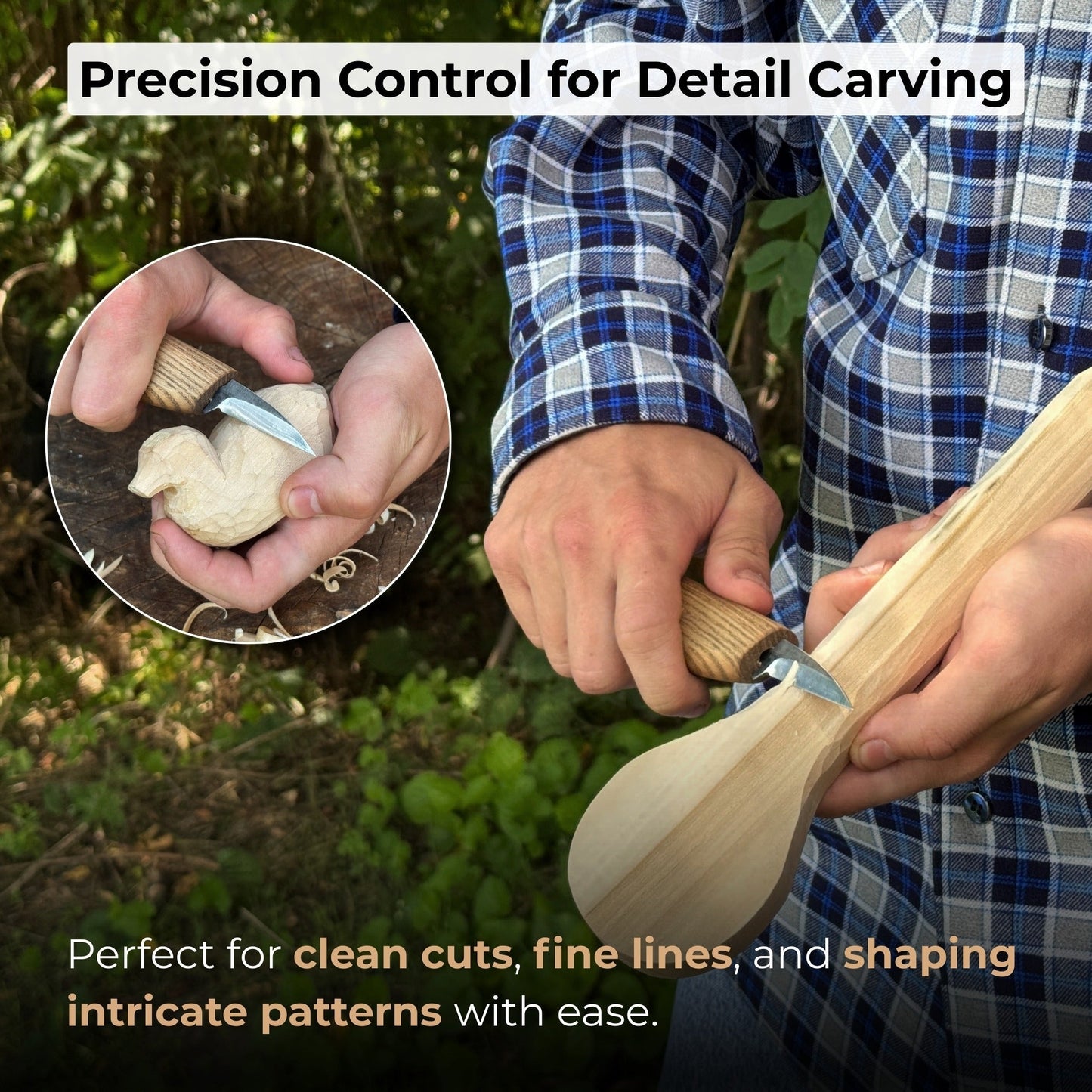 Detail Knife for Wood Carving, 4 cm (1.57 inches)