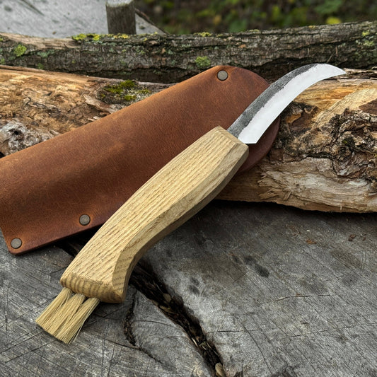 Mushroom Knife with Brush For Harvesting, 7.5 cm (2.95 inches)