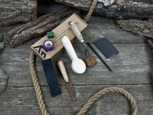 Spoon Carving Kit – Starter Carving Set for Hobbyists, Teens, Adults & Beginners