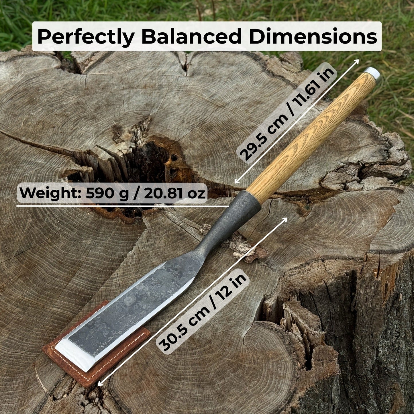 Timber Slick Chisel for Woodworking – 20 to 100 mm (0.8–3.9 Inches)