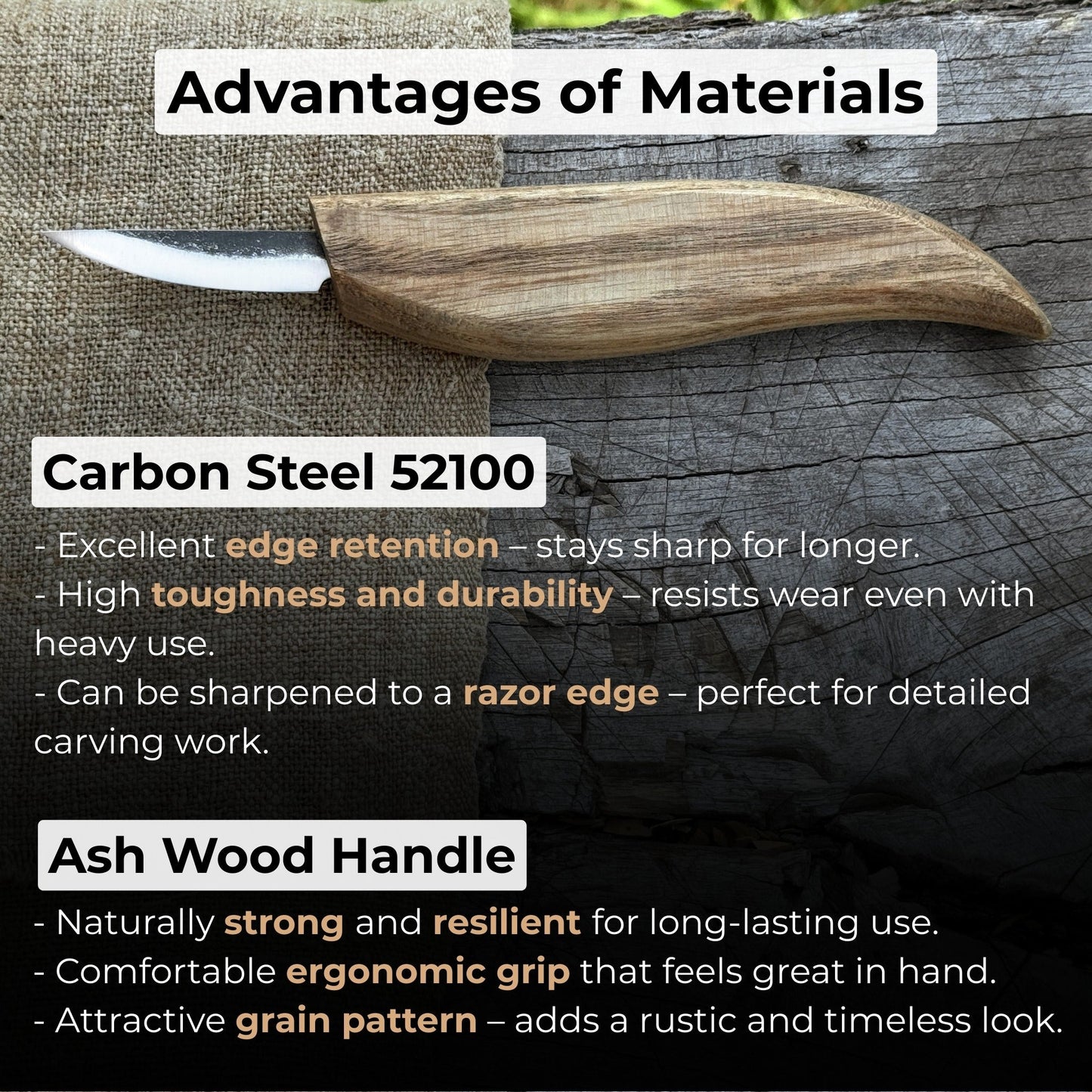 Whittling Knife for Wood Carving, 4.5 cm (1.77 inches)