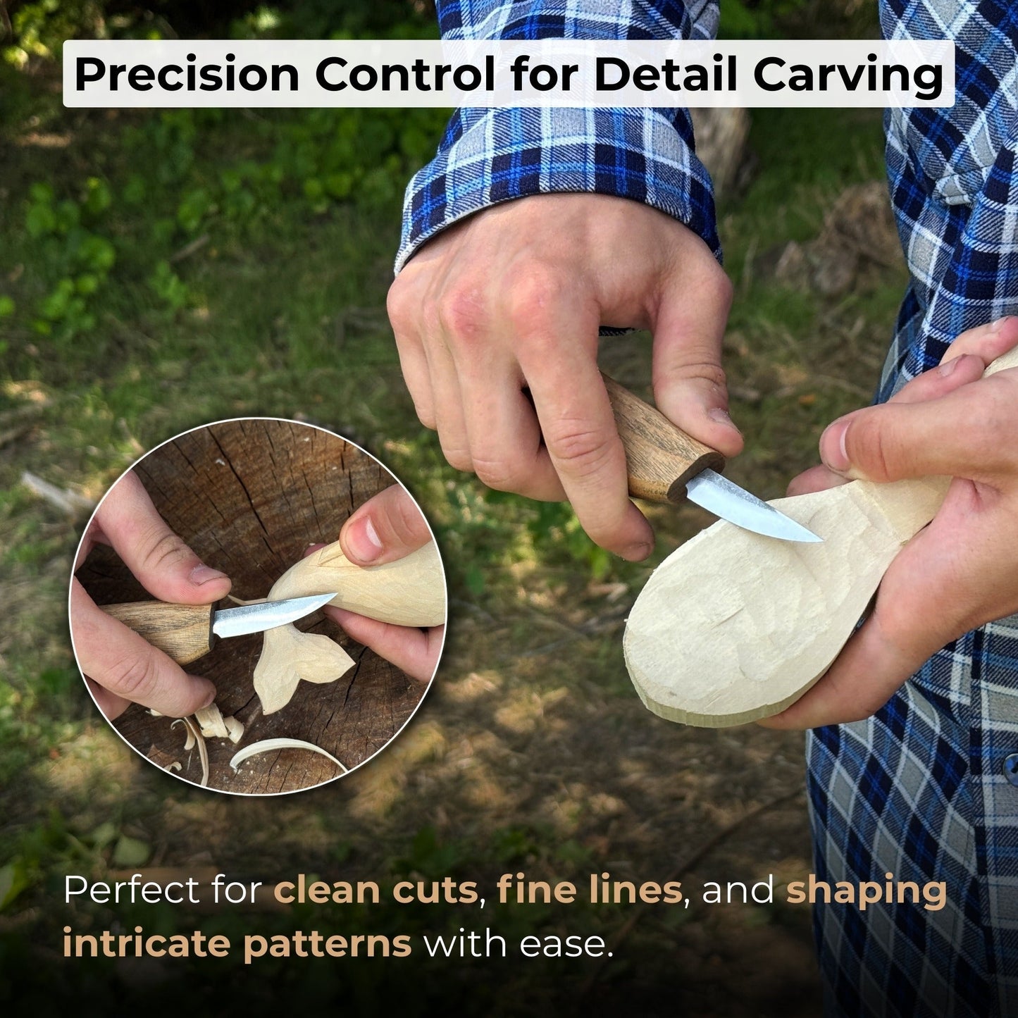 Whittling Knife for Wood Carving, 4.5 cm (1.77 inches)