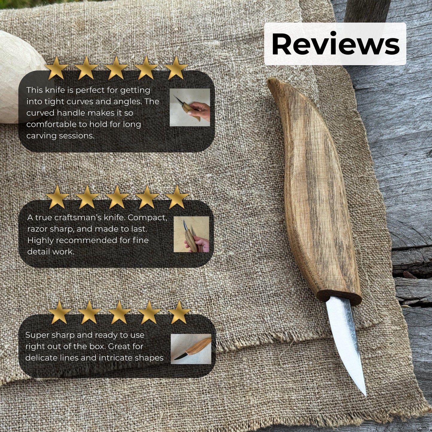 Whittling Knife for Wood Carving, 4.5 cm (1.77 inches)