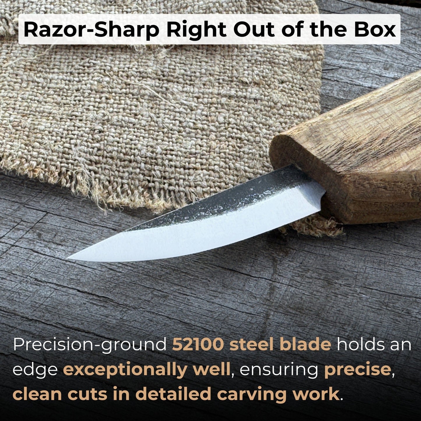 Whittling Knife for Wood Carving, 4.5 cm (1.77 inches)